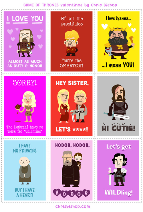 Game of Thrones Valentine's