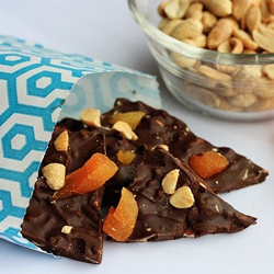 Thumbnail image for Chocolate Bacon Bark with Peanuts and Apricots