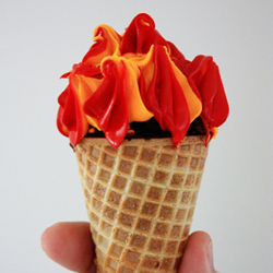 Thumbnail image for Olympic Torch Cake Cones
