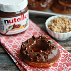 Thumbnail image for Easy Nutella Peanut Butter Glazed Doughnuts
