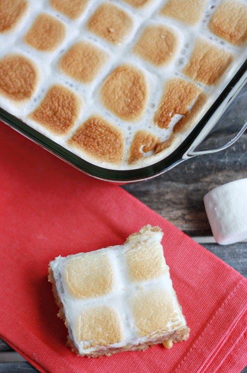 Fluffernutter Blondies by notyourmommascookie.com