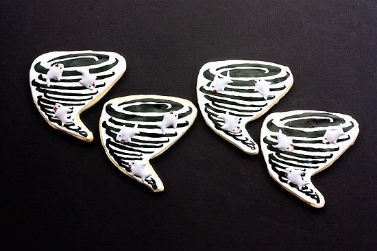 Sharknado Cookies by notyourmommascookie.com