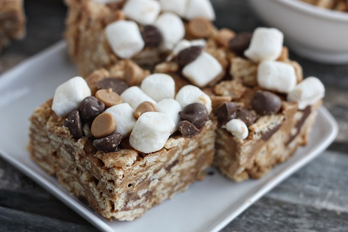 No Bake Peanut Butter S'mores Bars by notyourmommascookie.com