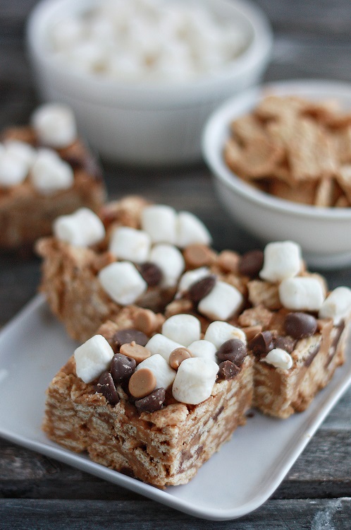 No Bake Peanut Butter S'mores Bars by notyourmommascookie.com
