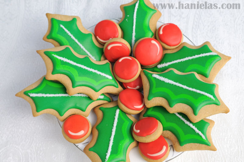 Holly Cookie Centerpiece by Haniela's